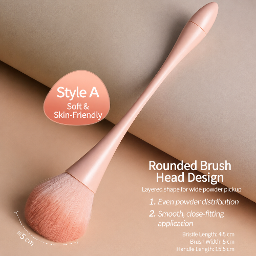 Large Fluffy Blush & Powder Brush with Soft Synthetic Bristles