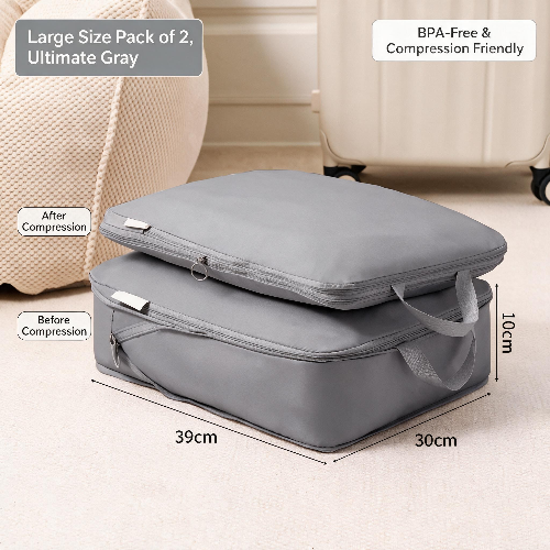 Travel Compression Packing Cubes for Clothes and Underwear