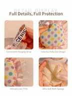 Cute Polka Dot Dual-Sided Bath Loofah