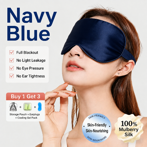 Silk Sleep Mask  Light Blocking Cooling Eye Mask