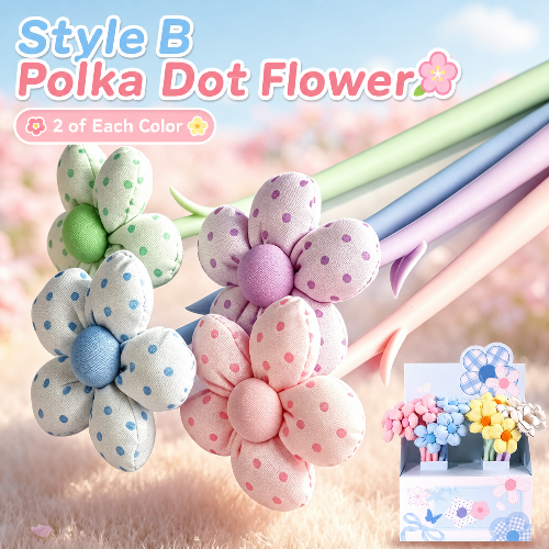 Cute Fabric Flower Gel Pen