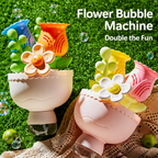 Flower Magic Bubble Blower 🫧 Automatic Flower Bubble Machine Toy for Kids & Parties