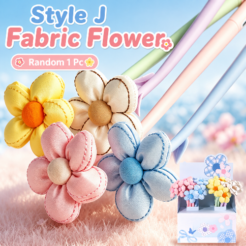 Cute Fabric Flower Gel Pen