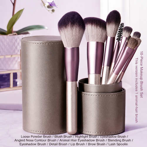 12-Piece Soft Makeup Brush Set  Eyeshadow, Powder, Blush, Contour & Blending Brushes