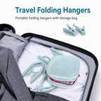 Portable Folding Clothes Hanger with Storage Bag