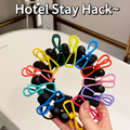 Portable Travel Clothesline for Hotel, Camping & Outdoor  No Drill Elastic Laundry Drying Rope