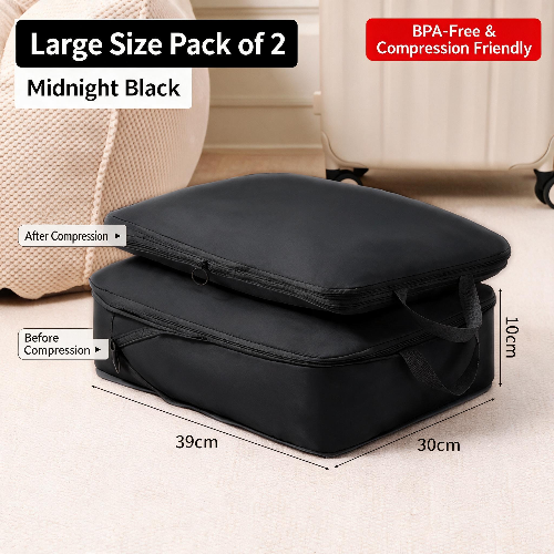 Travel Compression Packing Cubes for Clothes and Underwear