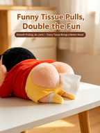 Funny Cartoon Butt Car Tissue Box Holder for Dashboard & Hanging Use