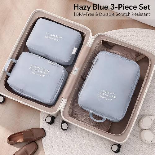 Travel Compression Packing Cubes for Clothes and Underwear
