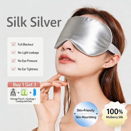 Silk Sleep Mask  Light Blocking Cooling Eye Mask