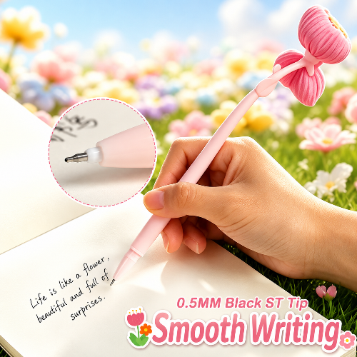 Cute Fabric Flower Gel Pen