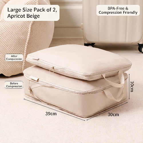 Travel Compression Packing Cubes for Clothes and Underwear