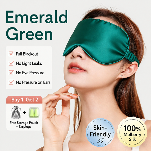 Silk Sleep Mask  Light Blocking Cooling Eye Mask