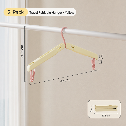 Portable Foldable Travel Hanger with Clips