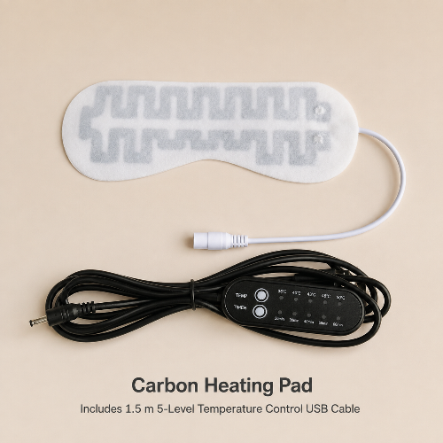USB Heated Eye Mask Replacement Insert with Adjustable Temperature and Timer