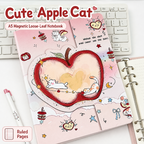 Cute Cat-Shaped Magnetic Binder Notebook for Students