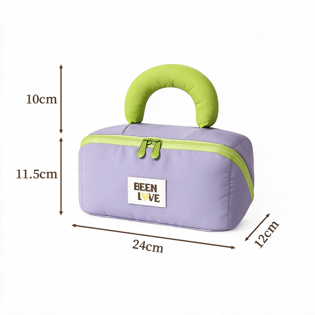 Large Capacity Travel Makeup Organizer Bag with Handle