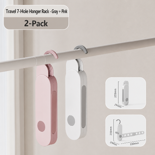 Portable Foldable Travel Hanger with Clips