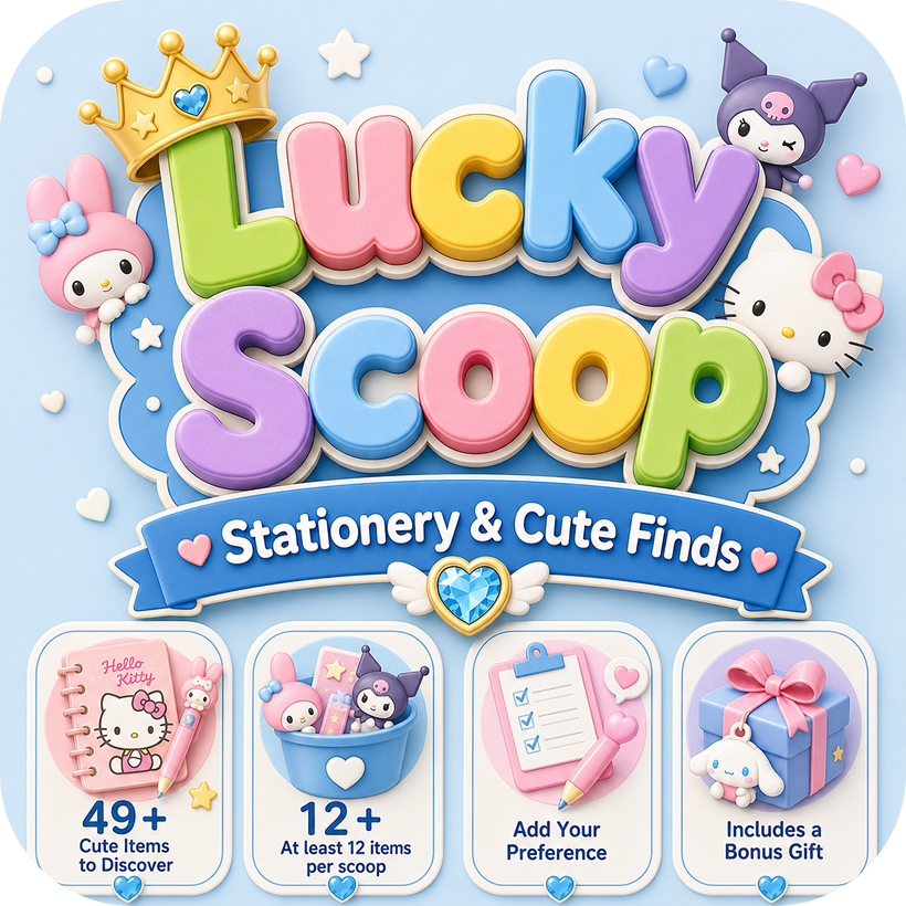 Lucky Scoop – (Stationery & Cute Finds Mystery Box)