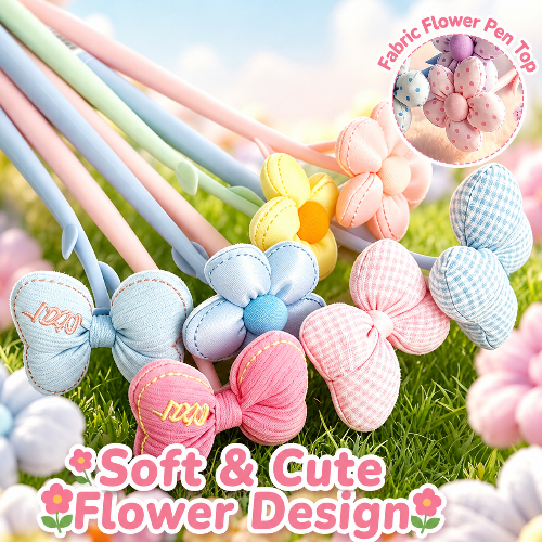 Cute Fabric Flower Gel Pen