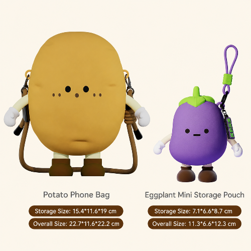 Cute Potato Silicone Crossbody Bag