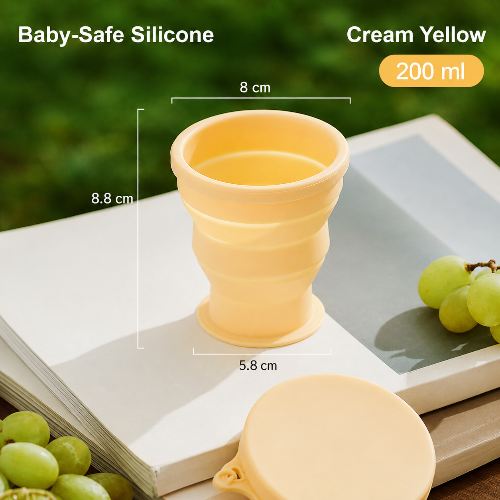 Portable Silicone Folding Travel Cup  Camping Mug & Toothbrush Rinse Cup