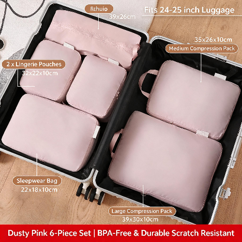 Travel Compression Packing Cubes for Clothes and Underwear