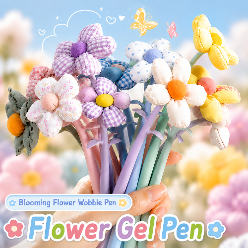 Cute Fabric Flower Gel Pen