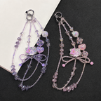 Amethyst Purple Cat Charm Crossbody Phone Strap