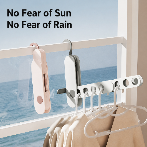 Portable Foldable Travel Hanger with Clips