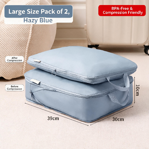 Travel Compression Packing Cubes for Clothes and Underwear