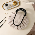 Lay-Flat Drawstring Travel Makeup Bag