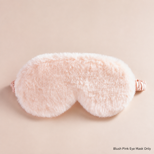 Kawaii Plush Sleep Mask | Soft Faux Fur & Silk Blackout Eye Mask