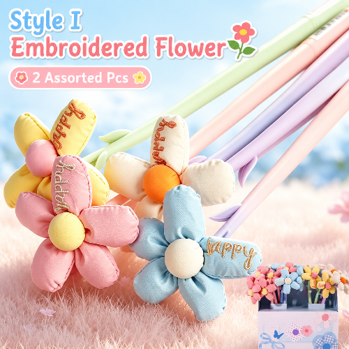 Cute Fabric Flower Gel Pen