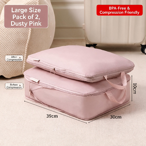 Travel Compression Packing Cubes for Clothes and Underwear