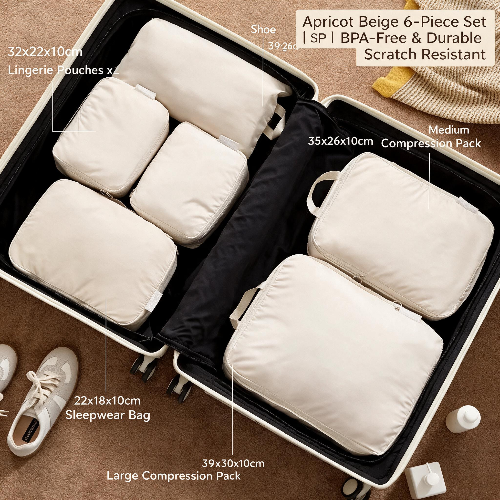 Travel Compression Packing Cubes for Clothes and Underwear