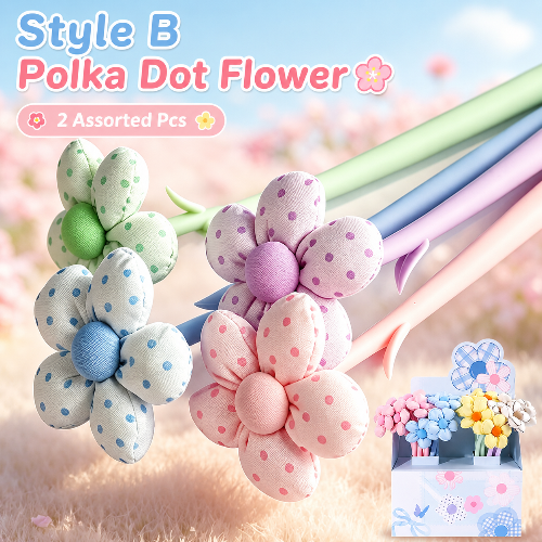 Cute Fabric Flower Gel Pen