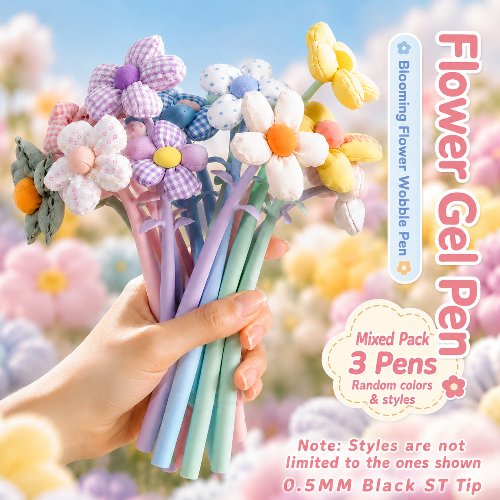 Cute Fabric Flower Gel Pen
