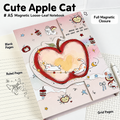 Cute Cat-Shaped Magnetic Binder Notebook for Students