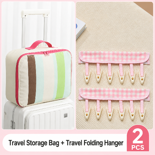 Portable Folding Travel Hangers with Clips  Mini Clothes Drying Rack for Hotels & Trips