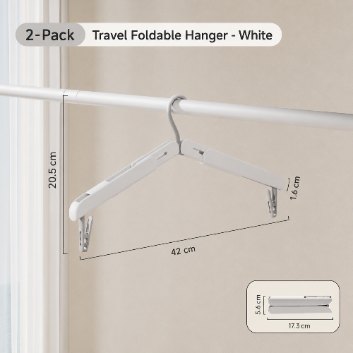 Portable Foldable Travel Hanger with Clips