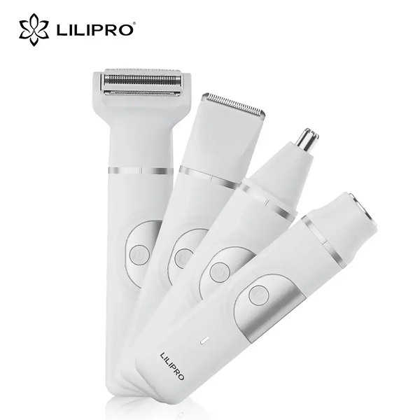 LILIPRO L1-1801 Body Grooming Kit for Men | 4-in-1 Rechargeable Trimmer with LED Display