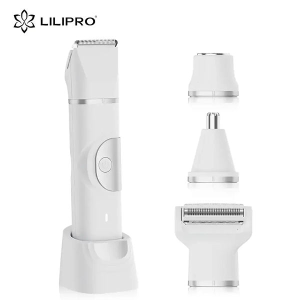 LILIPRO L1-1801 Body Grooming Kit for Men | 4-in-1 Rechargeable Trimmer with LED Display