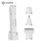LILIPRO L1-1801 Body Grooming Kit for Men | 4-in-1 Rechargeable Trimmer with LED Display