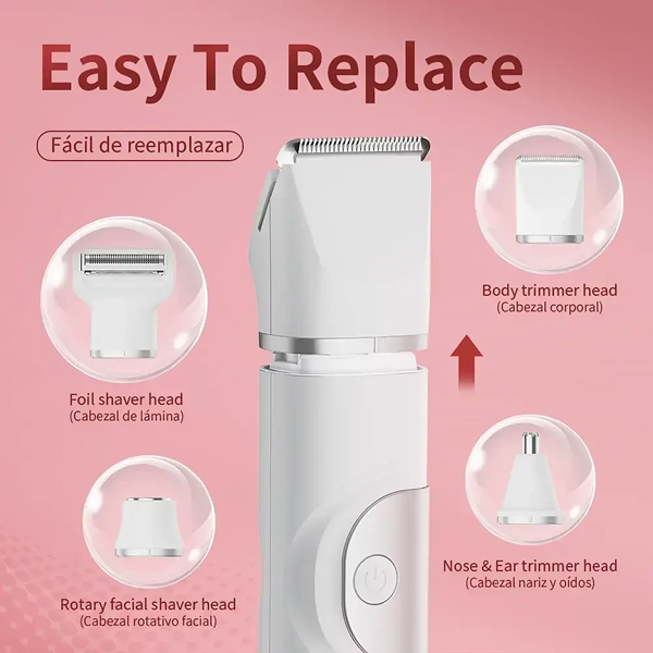 LILIPRO L1-1801 Body Grooming Kit for Men | 4-in-1 Rechargeable Trimmer with LED Display