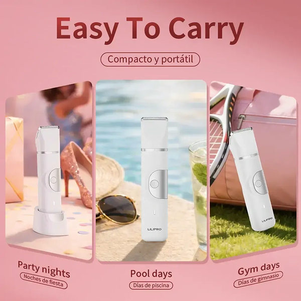 LILIPRO L1-1801 Body Grooming Kit for Men | 4-in-1 Rechargeable Trimmer with LED Display