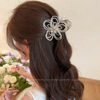 Pearl Flower Claw Hair Clip