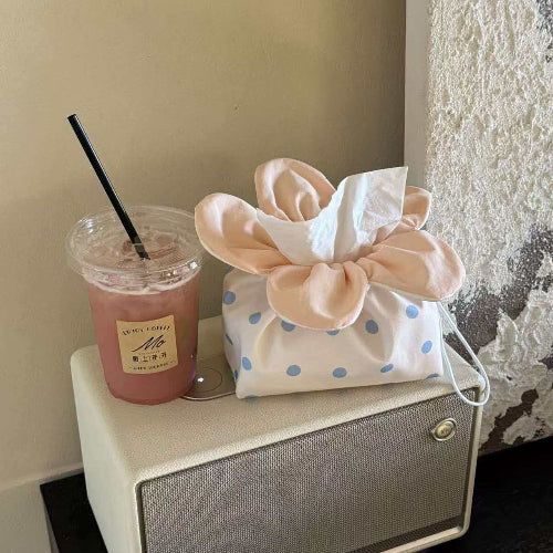 Flower-Shaped Tissue Box Cover  Cute Desktop Tissue Holder