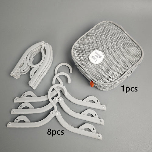 Portable Folding Clothes Hanger with Storage Bag