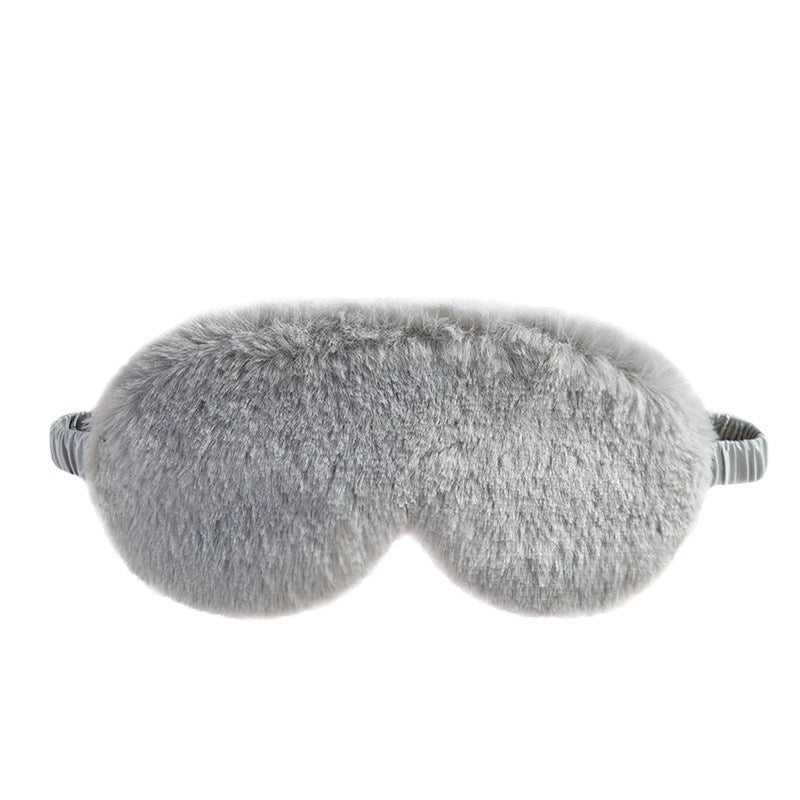 Kawaii Plush Sleep Mask | Soft Faux Fur & Silk Blackout Eye Mask